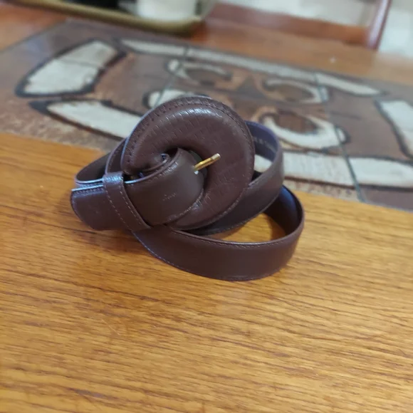 Collectif brown belt leather large work cowgirl career - Picture 2 of 8